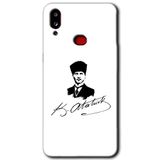 MRCİLETİSİMmrc-19697 Kemal Atatürk İmza Kılıf Baskılı Kapak Tam Ekran Koruyucu Samsung Galaxy A10s ile uyumlu