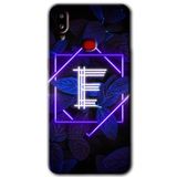 MRCİLETİSİMmrc-19721 Dark Neon Yaprak E Harfi Kılıf Baskılı Kapak Tam Ekran Koruyucu Samsung Galaxy A10s ile uyumlu