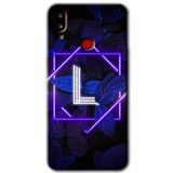 MRCİLETİSİMmrc-19730 Dark Neon Yaprak L Harfi Kılıf Baskılı Kapak Tam Ekran Koruyucu Samsung Galaxy A10s ile uyumlu