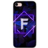 MRCİLETİSİMmrc-198473 Dark Neon Yaprak F Harfi Kılıf Baskılı Kapak Tam Kaplayan Mat Seramik iPhone SE 2020 ile uyumlu