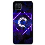 MRCİLETİSİMmrc-202334 Dark Neon Yaprak O Harfi Kılıf Baskılı Kapak Tam Kaplayan Mat Seramik Oppo A15s ile uyumlu