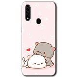 MRCİLETİSİMmrc-203060 Kedi Aşkı Kılıf Baskılı Kapak Tam Kaplayan Mat Seramik Oppo A31 ile uyumlu