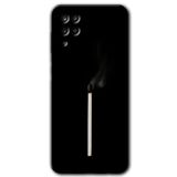 MRCİLETİSİMmrc-20892 Sönmüş Kibrit Kılıf Baskılı Kapak Tam Ekran Koruyucu Samsung Galaxy A12 ile uyumlu