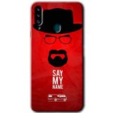 MRCİLETİSİMmrc-21019 Say My Name Kılıf Baskılı Kapak Tam Ekran Koruyucu Samsung Galaxy A20s ile uyumlu