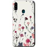 MRCİLETİSİMmrc-21386 Mat Çiçek Kılıf Baskılı Kapak Tam Ekran Koruyucu Samsung Galaxy A20s ile uyumlu