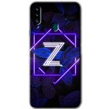MRCİLETİSİMmrc-21406 Dark Neon Yaprak Z Harfi Kılıf Baskılı Kapak Tam Ekran Koruyucu Samsung Galaxy A20s ile uyumlu