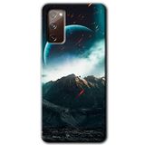 MRCİLETİSİMmrc-2274 Uzay Gökyüzü Kılıf HD Desen Baskılı Arka Kapak Samsung Galaxy S20 FE ile uyumlu