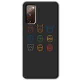 MRCİLETİSİMmrc-2439 Avengers Minimalism Kılıf HD Desen Baskılı Arka Kapak Samsung Galaxy S20 FE ile uyumlu