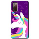 MRCİLETİSİMmrc-2493 Unicorn Sleep Kılıf HD Desen Baskılı Arka Kapak Samsung Galaxy S20 FE ile uyumlu