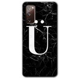 MRCİLETİSİMmrc-2606 Siyah Mermer Desenli Ü Harfi Kılıf HD Desen Baskılı Arka Kapak Samsung Galaxy S20 FE ile uyumlu
