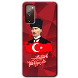 MRCİLETİSİMmrc-2622 Atatürkiye Kılıf HD Desen Baskılı Arka Kapak Samsung Galaxy S20 FE ile uyumlu