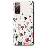 MRCİLETİSİMmrc-2686 Mat Çiçek Kılıf HD Desen Baskılı Arka Kapak Samsung Galaxy S20 FE ile uyumlu