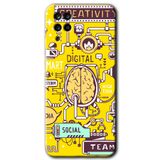MRCİLETİSİMmrc-30620 Smart 2 Kılıf Baskılı Kapak Tam Ekran Koruyucu Samsung Galaxy M12 ile uyumlu
