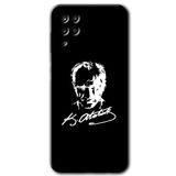 MRCİLETİSİMmrc-30670 Atatürk Silüet İmza Kılıf Baskılı Kapak Tam Ekran Koruyucu Samsung Galaxy M12 ile uyumlu