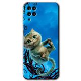 MRCİLETİSİMmrc-30687 Çılgın Kedi Kılıf Baskılı Kapak Tam Ekran Koruyucu Samsung Galaxy M12 ile uyumlu