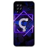 MRCİLETİSİMmrc-30719 Dark Neon Yaprak Ç Harfi Kılıf Baskılı Kapak Tam Ekran Koruyucu Samsung Galaxy M12 ile uyumlu