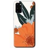 MRCİLETİSİMmrc-3423 Portakal Çiçeği Kılıf HD Desen Baskılı Arka Kapak Samsung Galaxy S20 Plus ile uyumlu