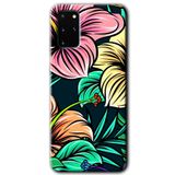 MRCİLETİSİMmrc-3426 Çizim Çiçekler Kılıf HD Desen Baskılı Arka Kapak Samsung Galaxy S20 Plus ile uyumlu