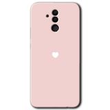 MRCİLETİSİMmrc-34933 Sade Kalp Kılıf Baskılı Kapak Tam Ekran Koruyucu Huawei Mate 20 Lite ile uyumlu