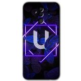 MRCİLETİSİMmrc-35152 Dark Neon Yaprak U Harfi Kılıf Baskılı Kapak Tam Ekran Koruyucu Huawei Mate 20 Lite ile uyumlu