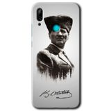 MRCİLETİSİMmrc-36204 Mustafa Kemal Atatürk Kılıf Baskılı Kapak Tam Ekran Koruyucu Huawei P smart 2019 ile uyumlu