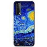 MRCİLETİSİMmrc-36481 Starry Night Kılıf Baskılı Kapak Tam Ekran Koruyucu Huawei P Smart 2021 ile uyumlu