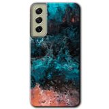 MRCİLETİSİMmrc-37501 Liquid Colorfull Kılıf Baskılı Kapak Tam Ekran Koruyucu Samsung Galaxy S21 FE ile uyumlu