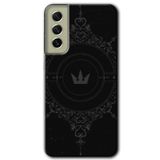 MRCİLETİSİMmrc-37505 Siyah Mandala 1 Kılıf Baskılı Kapak Tam Ekran Koruyucu Samsung Galaxy S21 FE ile uyumlu