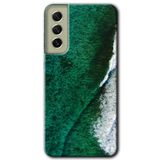 MRCİLETİSİMmrc-37538 Yeşil Okyanus Kılıf Baskılı Kapak Tam Ekran Koruyucu Samsung Galaxy S21 FE ile uyumlu