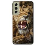 MRCİLETİSİMmrc-37559 Lion King Kılıf Baskılı Kapak Tam Ekran Koruyucu Samsung Galaxy S21 FE ile uyumlu
