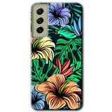 MRCİLETİSİMmrc-37615 Hibiscus Flowers Kılıf Baskılı Kapak Tam Ekran Koruyucu Samsung Galaxy S21 FE ile uyumlu