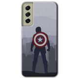 MRCİLETİSİMmrc-37658 Captain Avenger Kılıf Baskılı Kapak Tam Ekran Koruyucu Samsung Galaxy S21 FE ile uyumlu
