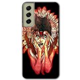 MRCİLETİSİMmrc-37678 Kurt Kız Kılıf Baskılı Kapak Tam Ekran Koruyucu Samsung Galaxy S21 FE ile uyumlu