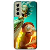 MRCİLETİSİMmrc-37857 Rick Morty Kılıf Baskılı Kapak Tam Ekran Koruyucu Samsung Galaxy S21 FE ile uyumlu