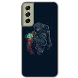 MRCİLETİSİMmrc-37937 Astronot Kıyafeti Kılıf Baskılı Kapak Tam Ekran Koruyucu Samsung Galaxy S21 FE ile uyumlu