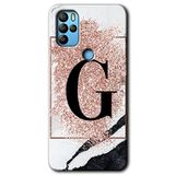 MRCİLETİSİMmrc-39365 Pembe Mermer Desenli G Harfi Kılıf HD Desen Baskılı Arka Kapak General Mobile GM 21 Pro ile uyumlu