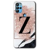 MRCİLETİSİMmrc-39387 Pembe Mermer Desenli Z Harfi Kılıf HD Desen Baskılı Arka Kapak General Mobile GM 21 Pro ile uyumlu