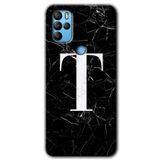 MRCİLETİSİMmrc-39454 Siyah Mermer Desenli T Harfi Kılıf HD Desen Baskılı Arka Kapak General Mobile GM 21 Pro ile uyumlu