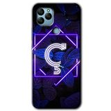 MRCİLETİSİMmrc-40619 Dark Neon Yaprak Ç Harfi Kılıf HD Desen Baskılı Arka Kapak General Mobile GM 22 Plus ile uyumlu
