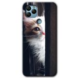 MRCİLETİSİMmrc-40667 Kedi Bakışı Kılıf HD Desen Baskılı Arka Kapak General Mobile GM 22 Plus ile uyumlu