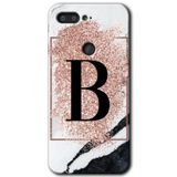 MRCİLETİSİMmrc-42657 Pembe Mermer Desenli B Harfi Kılıf HD Desen Baskılı Arka Kapak General Mobile GM 9 Pro ile uyumlu