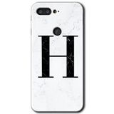 MRCİLETİSİMmrc-42697 Beyaz Mermer Desenli H Harfi Kılıf HD Desen Baskılı Arka Kapak General Mobile GM 9 Pro ile uyumlu