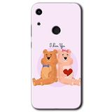 MRCİLETİSİMmrc-43148 Sevgili Ayıcık Kılıf HD Desen Baskılı Arka Kapak + Temperli Cam Honor 8A ile uyumlu