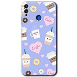 MRCİLETİSİMmrc-44986 Coffee Cake Kılıf HD Desen Baskılı Arka Kapak Honor 8c ile uyumlu