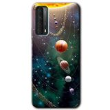 MRCİLETİSİMmrc-52453 Cosmos Kılıf HD Desen Baskılı Arka Kapak + Temperli Cam Huawei P Smart 2021 ile uyumlu