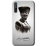 MRCİLETİSİMmrc-55454 Mustafa Kemal Atatürk Kılıf HD Desen Baskılı Arka Kapak Huawei P Smart S ile uyumlu