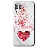 MRCİLETİSİMmrc-58841 Kalpli Şekerleme Kılıf HD Desen Baskılı Arka Kapak + Temperli Cam Huawei P40 Lite ile uyumlu