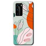 MRCİLETİSİMmrc-60195 Vektör Çiçekler Kılıf HD Desen Baskılı Arka Kapak Huawei P40 Pro ile uyumlu