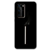 MRCİLETİSİMmrc-60492 Sönmüş Kibrit Kılıf HD Desen Baskılı Arka Kapak Huawei P40 Pro ile uyumlu