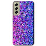 MRCİLETİSİMmrc-6280 Pixel Mozaik Kılıf HD Desen Baskılı Arka Kapak + Temperli Cam Samsung Galaxy S21 FE ile uyumlu